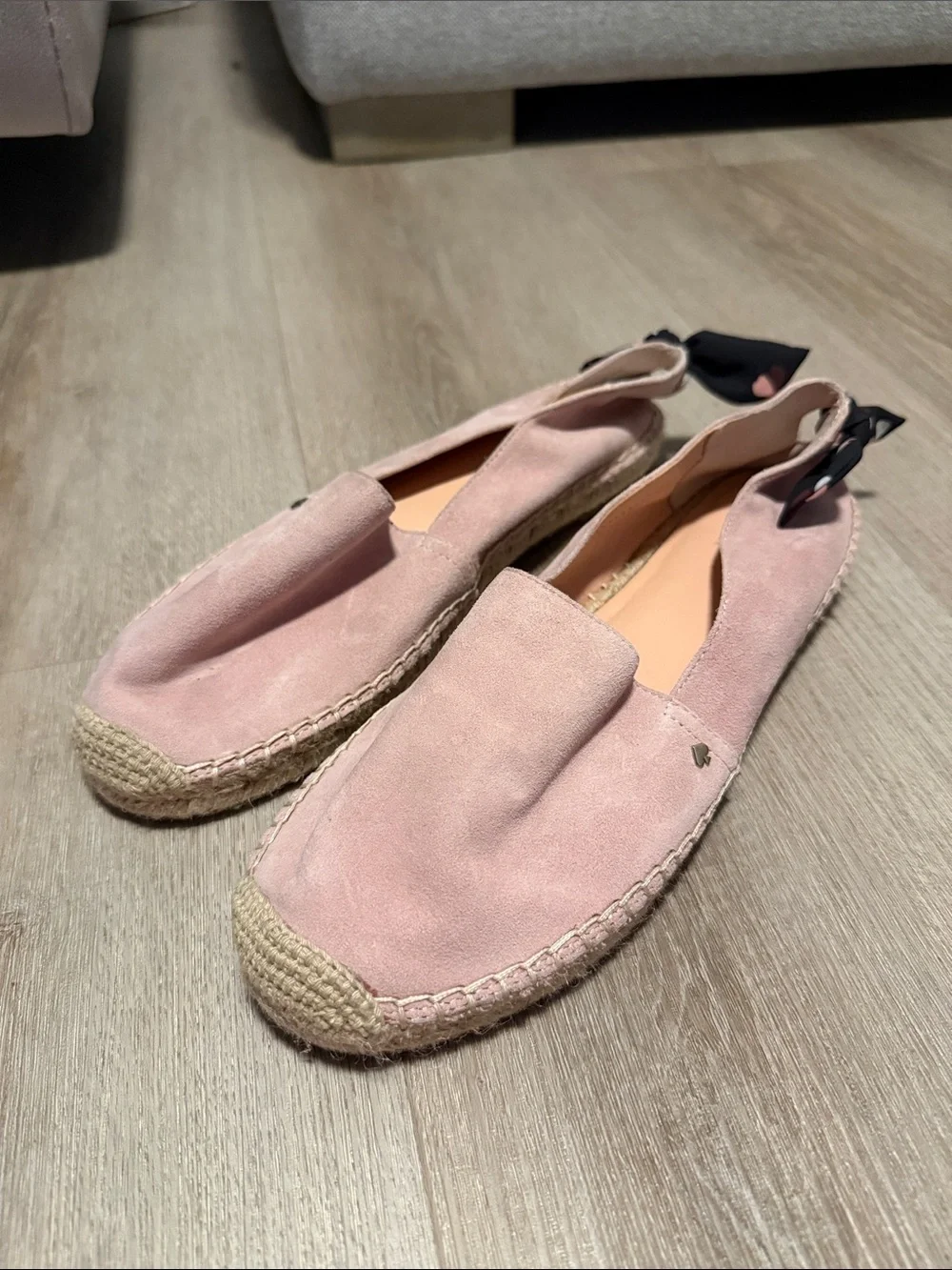 Kate Spade Leather Bow Accents Espadrilles